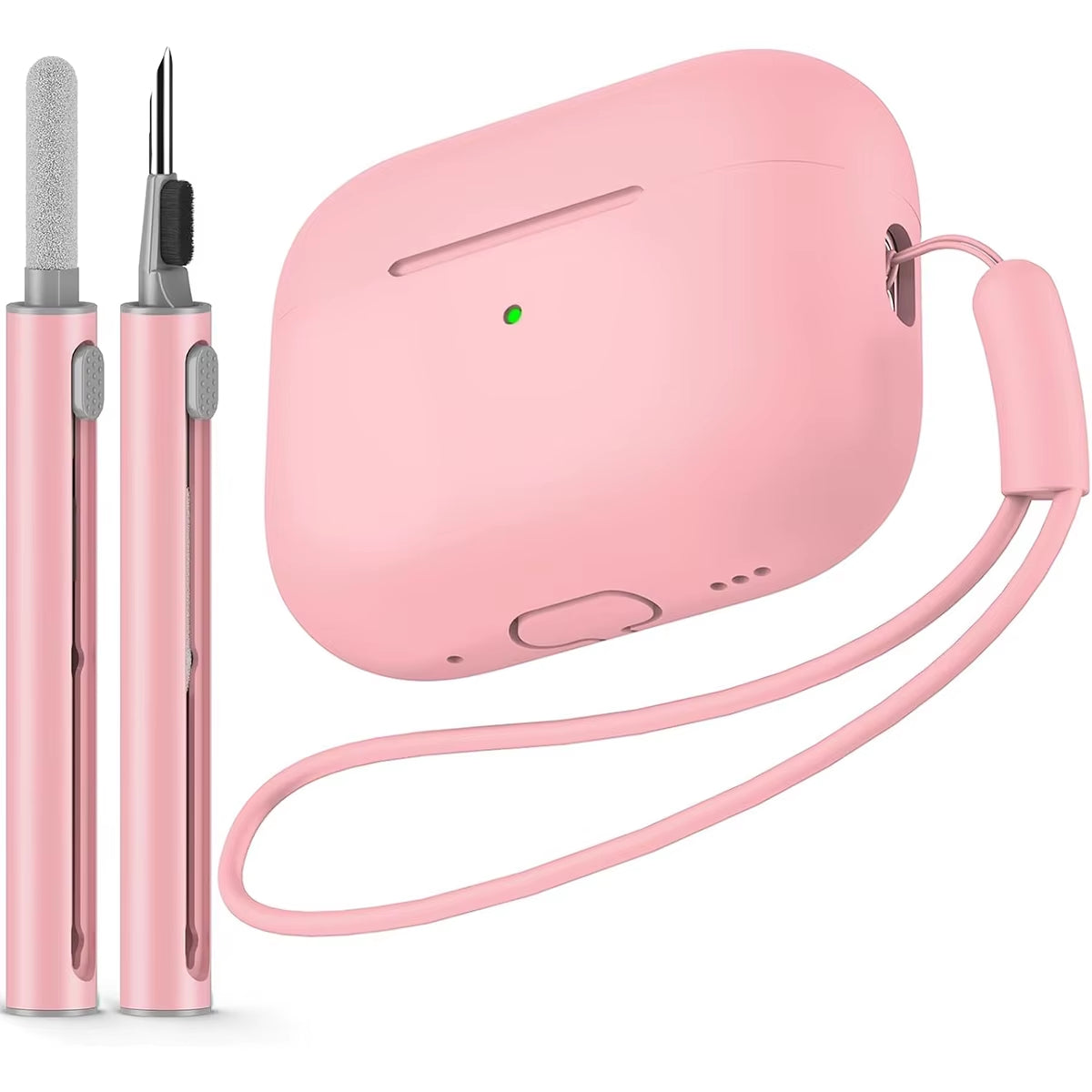 Airpods Pro Case Cover with Cleaner Kit,Soft Silicone Protective Case for Apple Airpod Pro 2Nd/1St Generation Case for Women Men