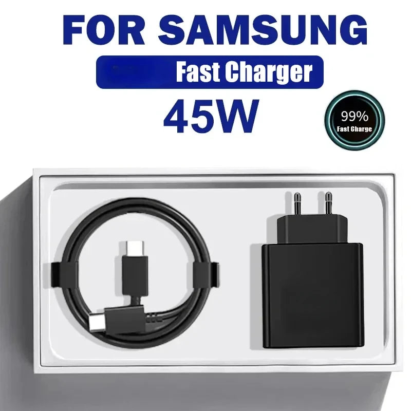 PD 45W USB C Charger Fast High Speed Charging Cell Phone Wall Adapter for Samsung Galaxy S24 S23 Ultra Note Iphone 15 Xiaomi 14