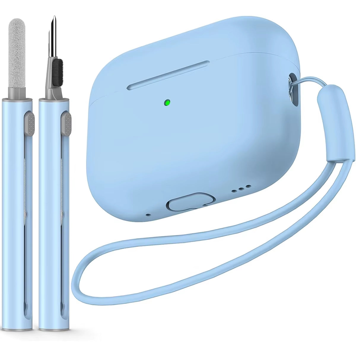 Airpods Pro Case Cover with Cleaner Kit,Soft Silicone Protective Case for Apple Airpod Pro 2Nd/1St Generation Case for Women Men