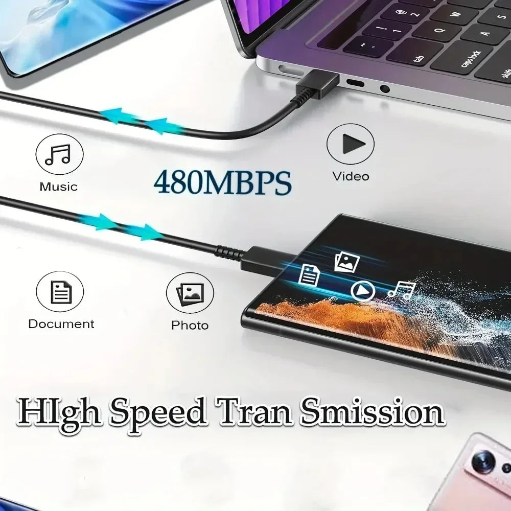 PD 45W USB C Charger Fast High Speed Charging Cell Phone Wall Adapter for Samsung Galaxy S24 S23 Ultra Note Iphone 15 Xiaomi 14