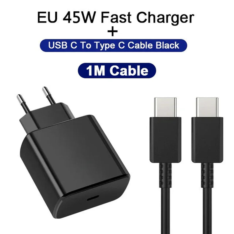 PD 45W USB C Charger Fast High Speed Charging Cell Phone Wall Adapter for Samsung Galaxy S24 S23 Ultra Note Iphone 15 Xiaomi 14