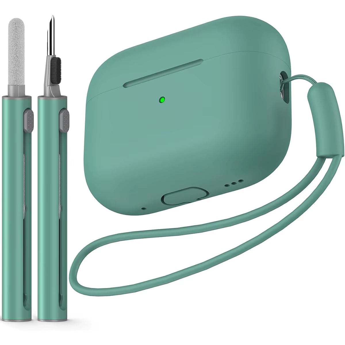 Airpods Pro Case Cover with Cleaner Kit,Soft Silicone Protective Case for Apple Airpod Pro 2Nd/1St Generation Case for Women Men