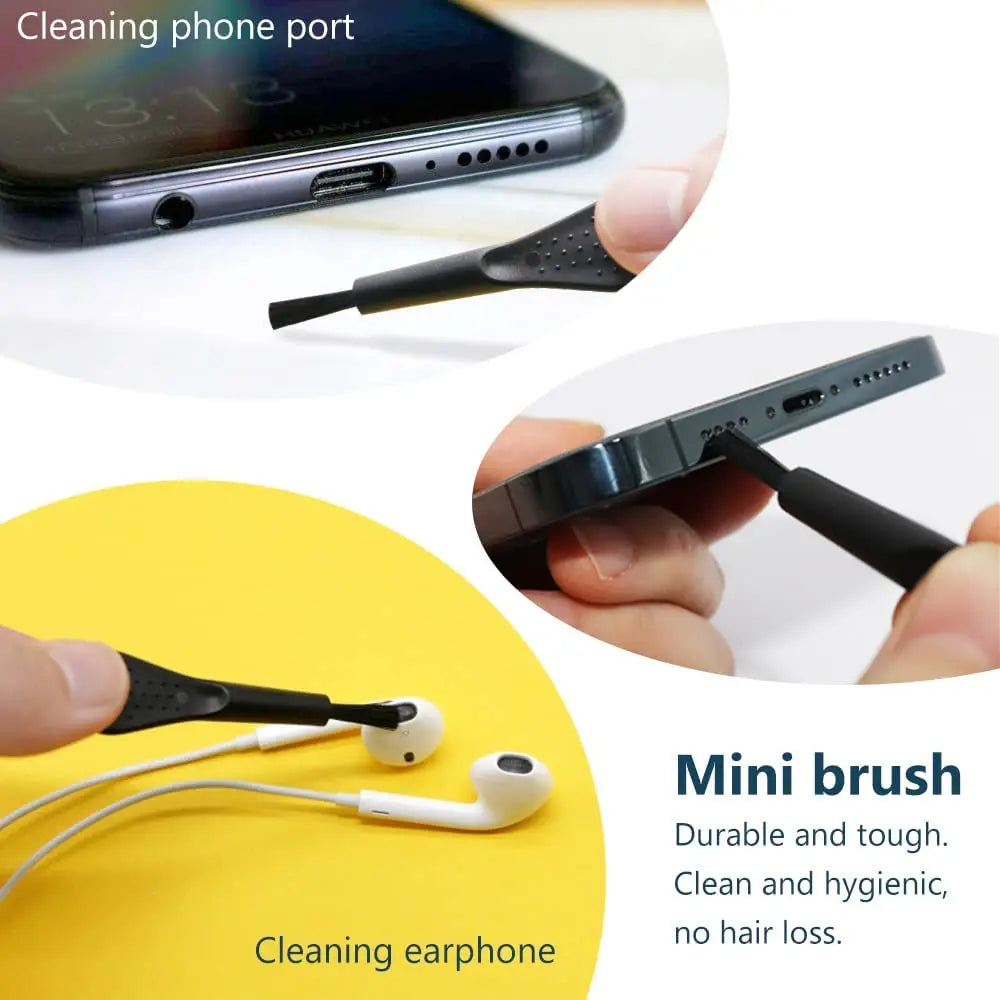 Mobile Phone Charging Port Dust Plug Removal Cleaner Kit for Iphone Samsung Xiaomi Universal Phones Dustproof Cleaning Brush
