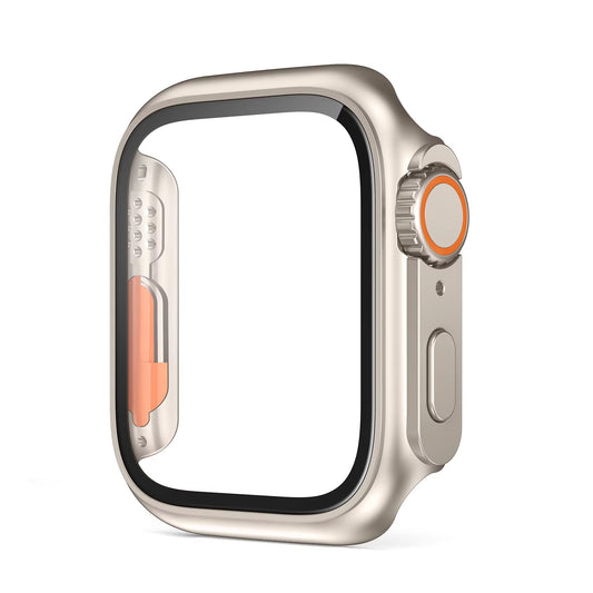 Glass+Case for Apple Watch 44Mm 45Mm 41Mm 40Mm 42Mm 38Mm Screen Protector Cover Change Ultra Bumper Iwatch Series 9 8 7 SE 6 5