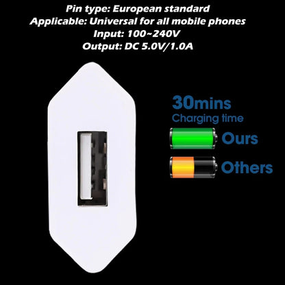 2-5Pcs 5V 1A Eu AC Home Travel USB Wall Charger for Iphone 6 7 8 plus X Xr 11 12 13 14
