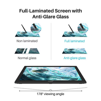23.8 Inch  Kamvas Pro 24 4K Graphics Tablet Screen 140% Srgb Full-Laminated Professional Drawing Monitor Built-In Stand