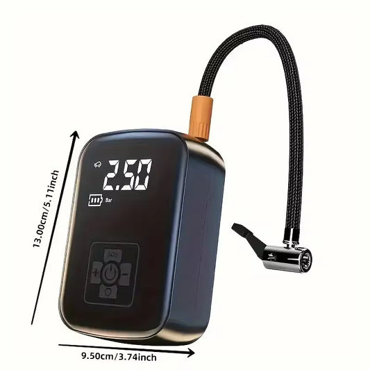 Wireless Electric Car Air Compressor: Portable Tire Inflator for Motorcycles, Bicycles, Boats, and More