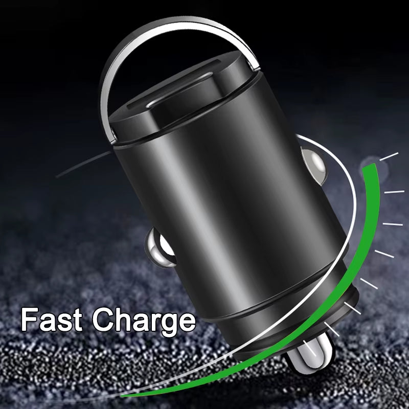 200W Mini Car Charger Fast Charging for Iphone QC3.0 Mini PD USB Type C Car Mobile Phone Charger for Xiaomi Samsung Huawei