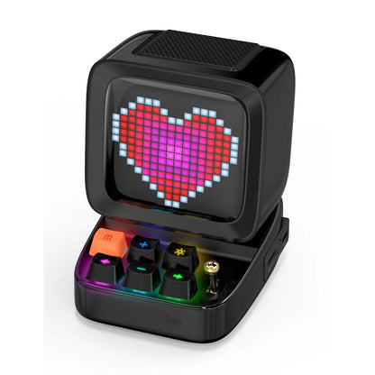 Ditoo Retro Pixel Art Bluetooth Portable Speaker & Alarm Clock with DIY LED Display - Perfect Birthday Gift and Home Decor