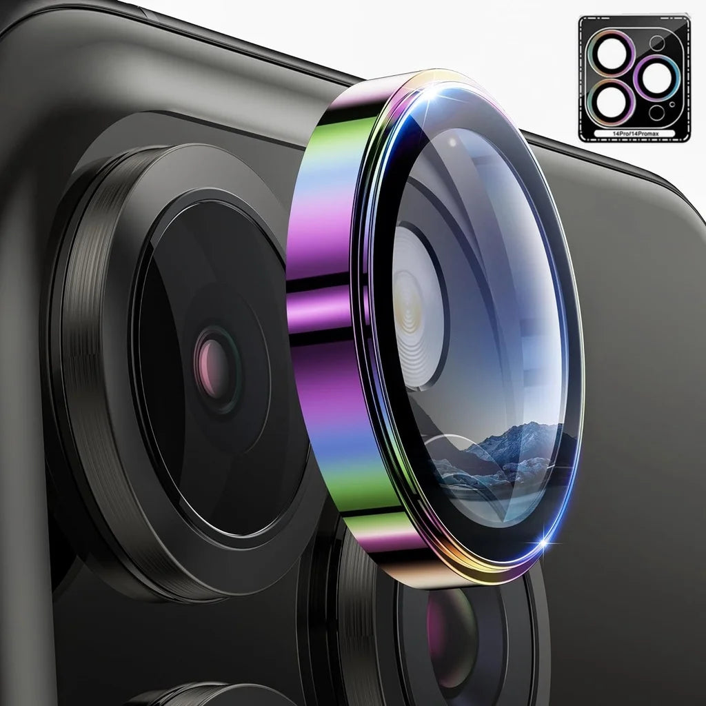 Metal Camera Lens Protector for Iphone 15 Pro Max [Keep Lens Original Design] 9H Tempered Glass Camera Cover for Iphone 15 Pro