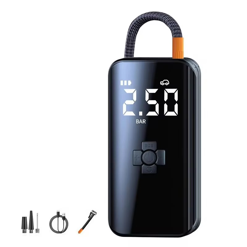 Wireless Electric Car Air Compressor: Portable Tire Inflator for Motorcycles, Bicycles, Boats, and More