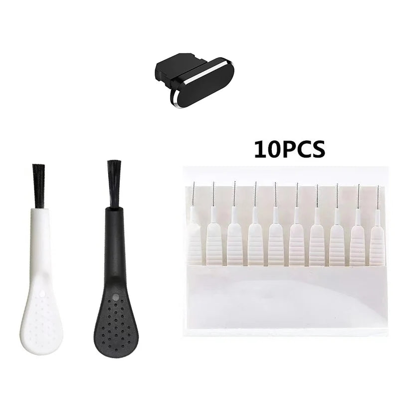 Mobile Phone Charging Port Dust Plug Removal Cleaner Kit for Iphone Samsung Xiaomi Universal Phones Dustproof Cleaning Brush