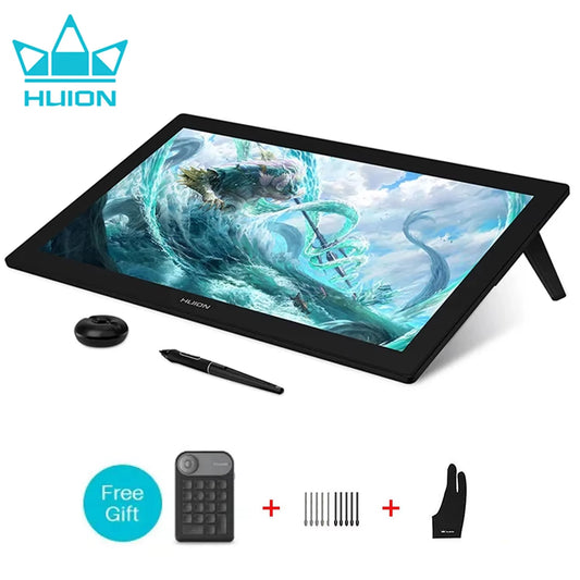 23.8 Inch  Kamvas Pro 24 4K Graphics Tablet Screen 140% Srgb Full-Laminated Professional Drawing Monitor Built-In Stand